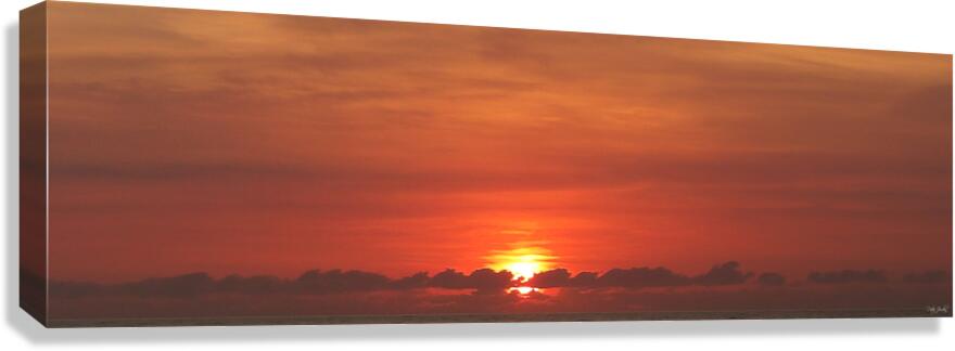 Red Dawn with Clouds  60.18 Canvas Print