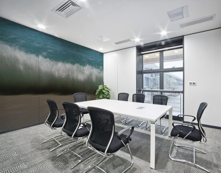 Aquamarine Florets 55.28 Wall Printing